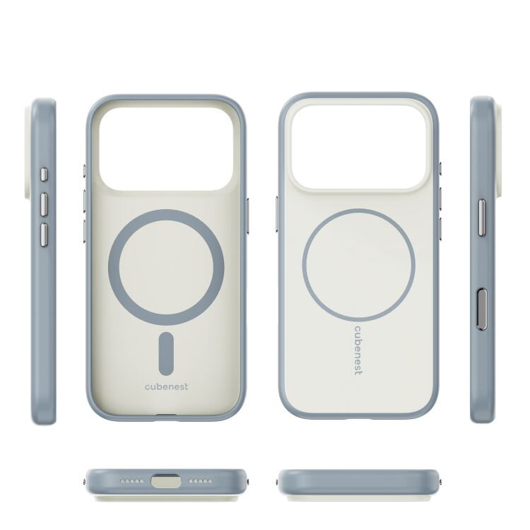 Cubenest iPhone 17 Pro matt bézs tok MagSafe kompatibilis