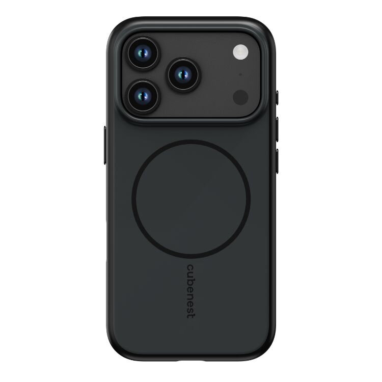 Cubenest iPhone 17 Pro matt fekete tok MagSafe kompatibilis