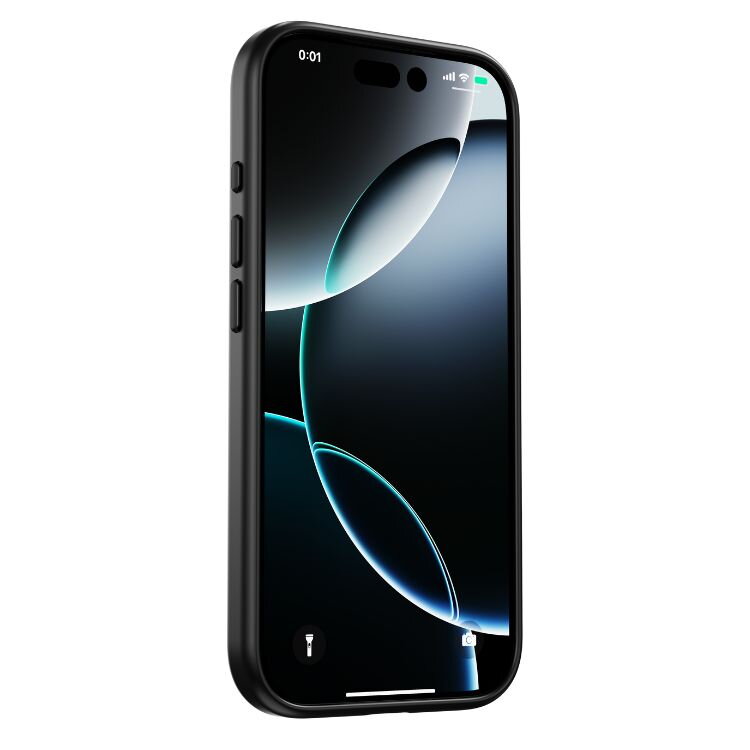 Cubenest iPhone 17 Pro matt fekete tok MagSafe kompatibilis