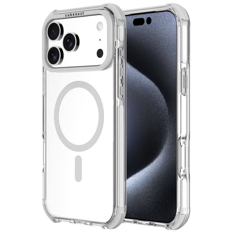 Cubenest iPhone 17 Pro Max MagPro Strong Guard fehér tok