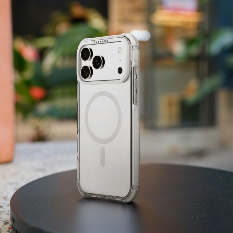 Cubenest iPhone 17 Pro Max MagPro Strong Guard fehér tok