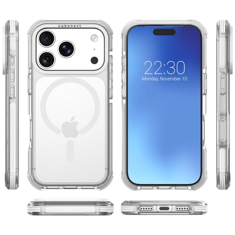 Cubenest iPhone 18 Pro MagPro Strong Guard fehér tok