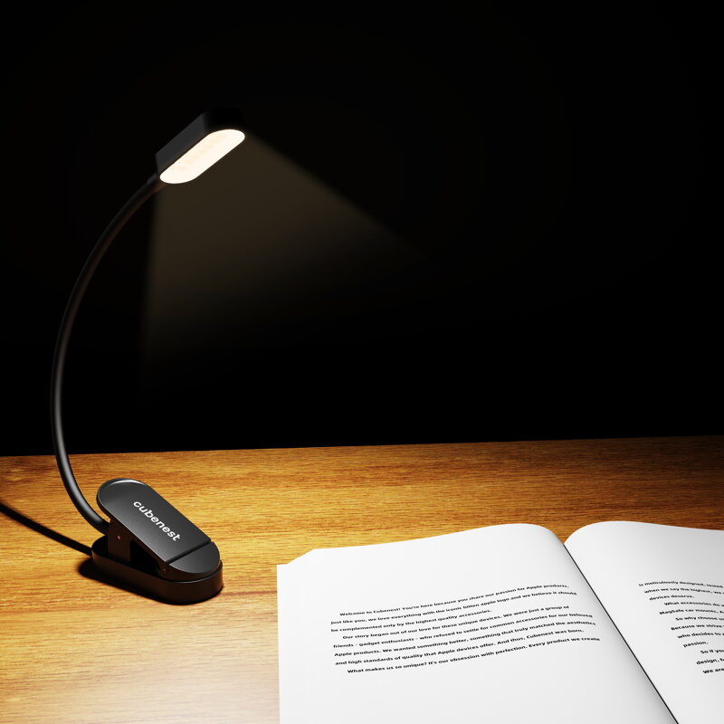Cubenest fekete LED lámpa klipsszel LTW02