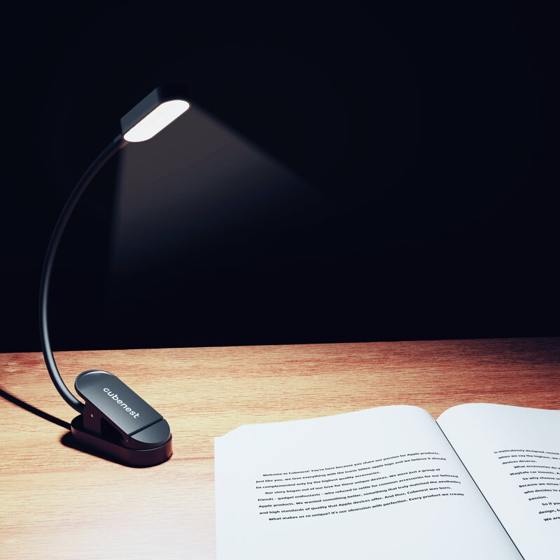 Cubenest fekete LED lámpa klipsszel LTW02