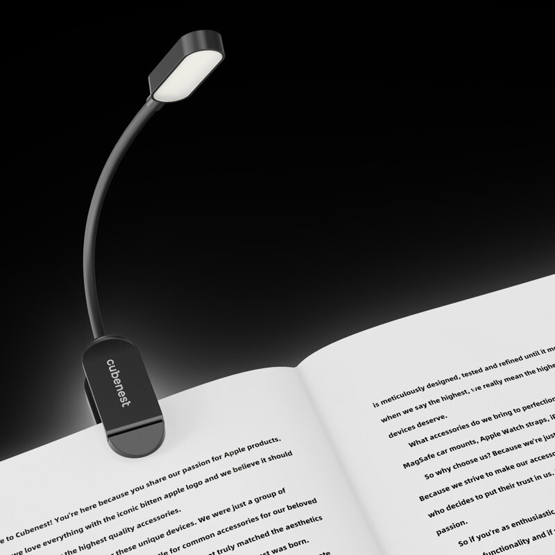 Cubenest fekete LED lámpa klipsszel LTW02