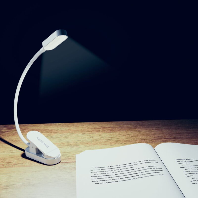 Cubenest fehér LED lámpa klipsszel LTW02