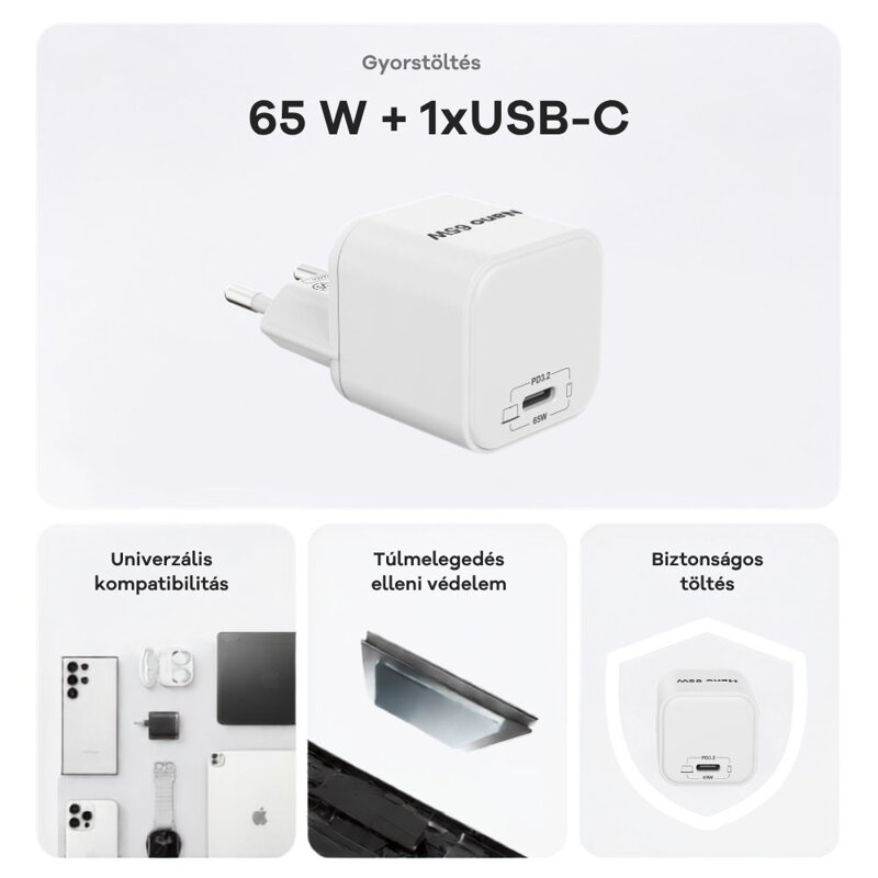 Cubenest PD GaN Nano USB-C adapter 65W N1D65