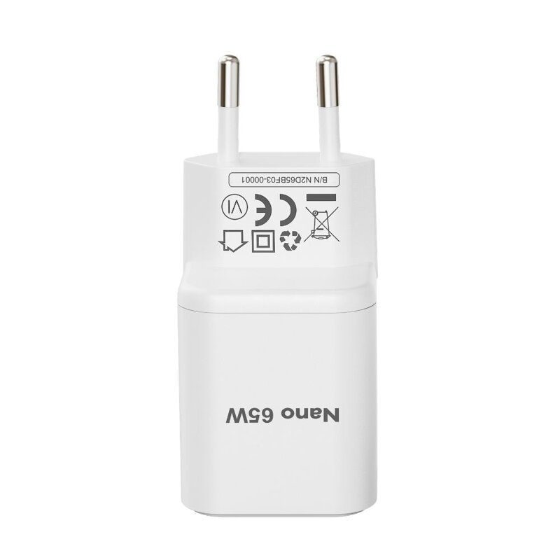 Cubenest PD GaN Nano adapter 2xUSB-C 65W N2D65