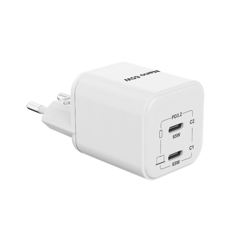 Cubenest PD GaN Nano adapter 2xUSB-C 65W N2D65