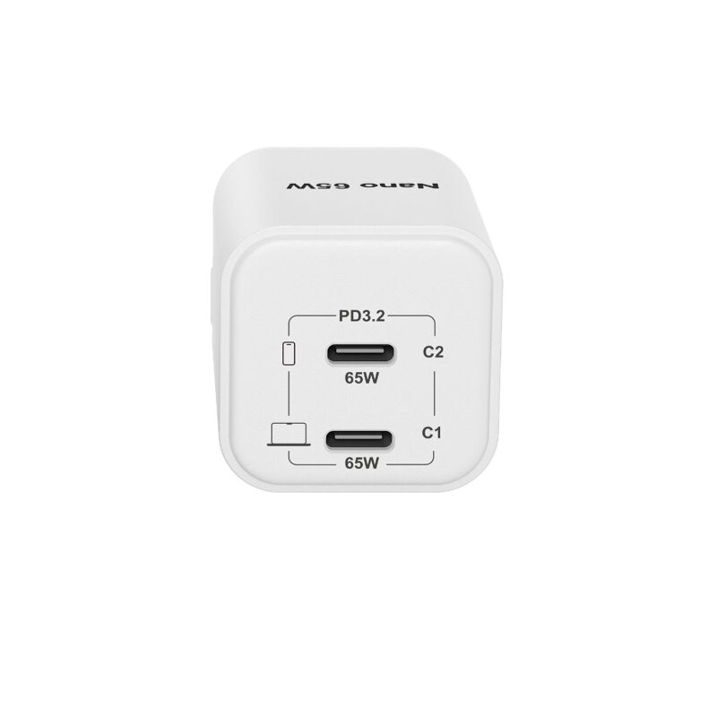 Cubenest PD GaN Nano adapter 2xUSB-C 65W N2D65