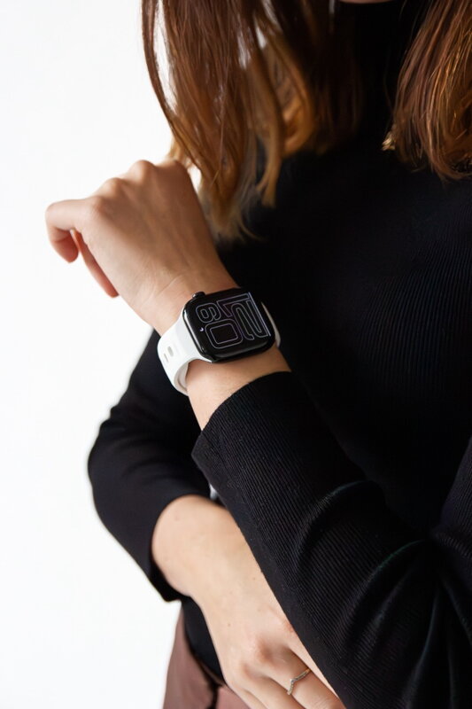 Prémium sportóra szíj az Apple Watch-hoz Fehér