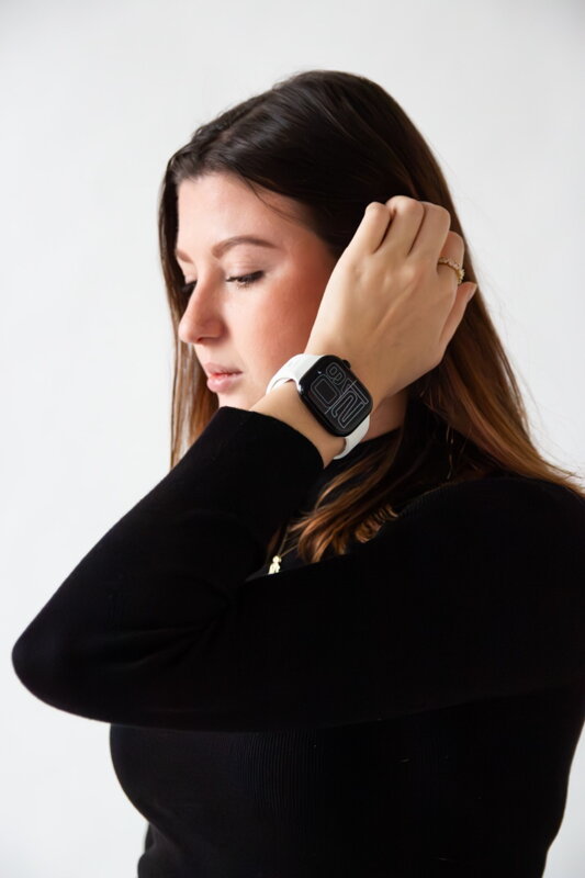 Prémium sportóra szíj az Apple Watch-hoz Fehér
