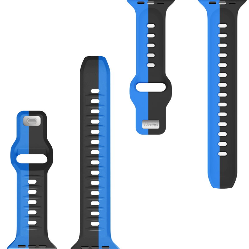 Prémium sportóra szíj az Apple Watch-hoz Fekete-Kék