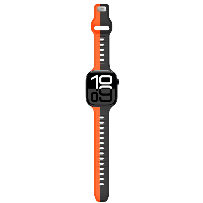 Prémium sportóra szíj az Apple Watch-hoz Fekete-Narancs