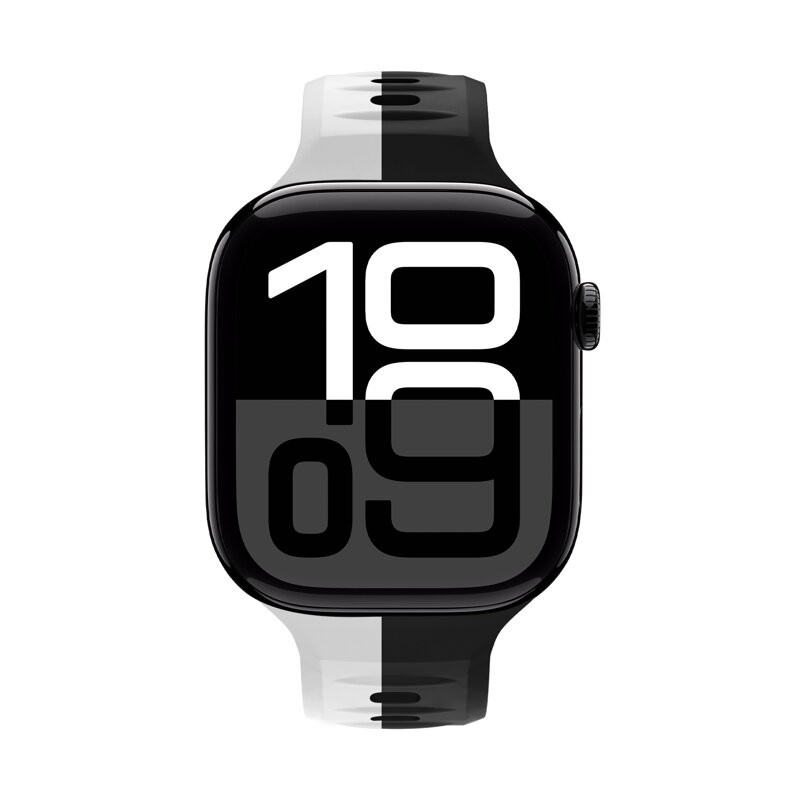 Prémium sportóra szíj az Apple Watch-hoz Fekete-Szürke