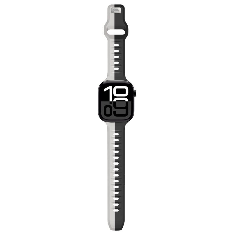 Prémium sportóra szíj az Apple Watch-hoz Fekete-Szürke