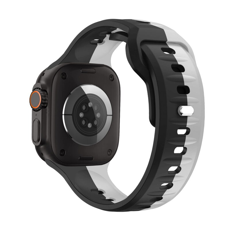 Prémium sportóra szíj az Apple Watch-hoz Fekete-Szürke