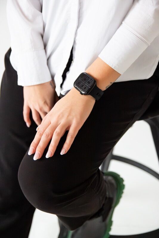 Prémium sportóra szíj az Apple Watch-hoz Fekete
