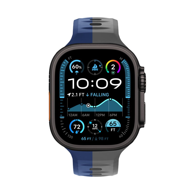Prémium sportóra szíj az Apple Watch-hoz Szürke-Kék