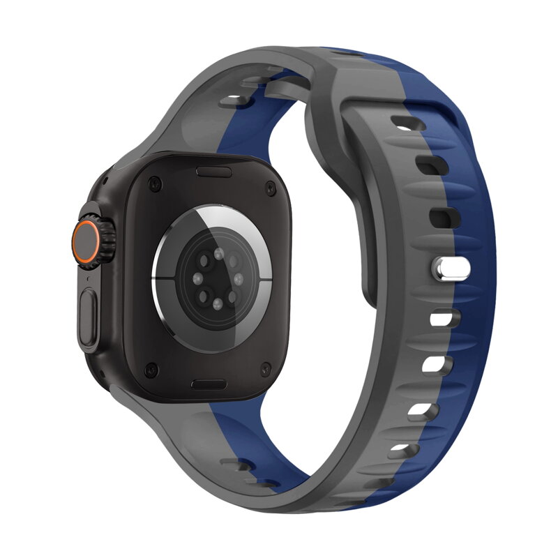 Prémium sportóra szíj az Apple Watch-hoz Szürke-Kék