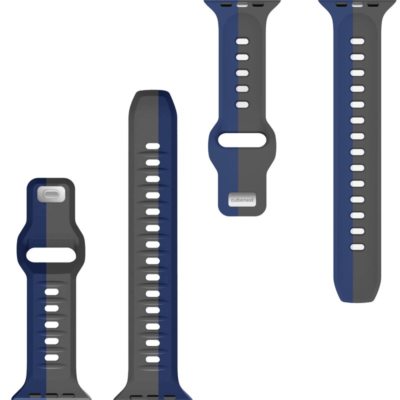 Prémium sportóra szíj az Apple Watch-hoz Szürke-Kék