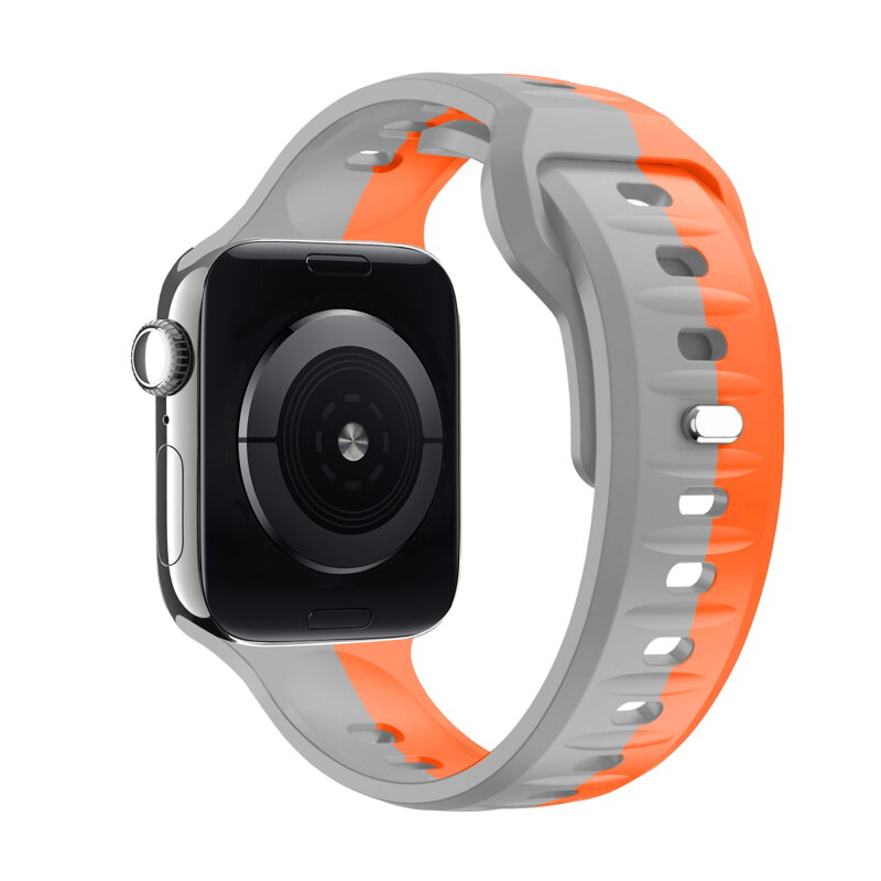 Prémium sportóra szíj az Apple Watch-hoz Narancs-Szürke