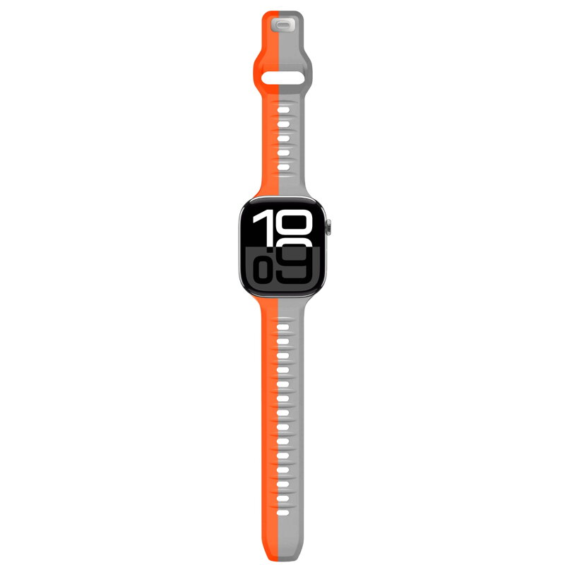 Prémium sportóra szíj az Apple Watch-hoz Narancs-Szürke