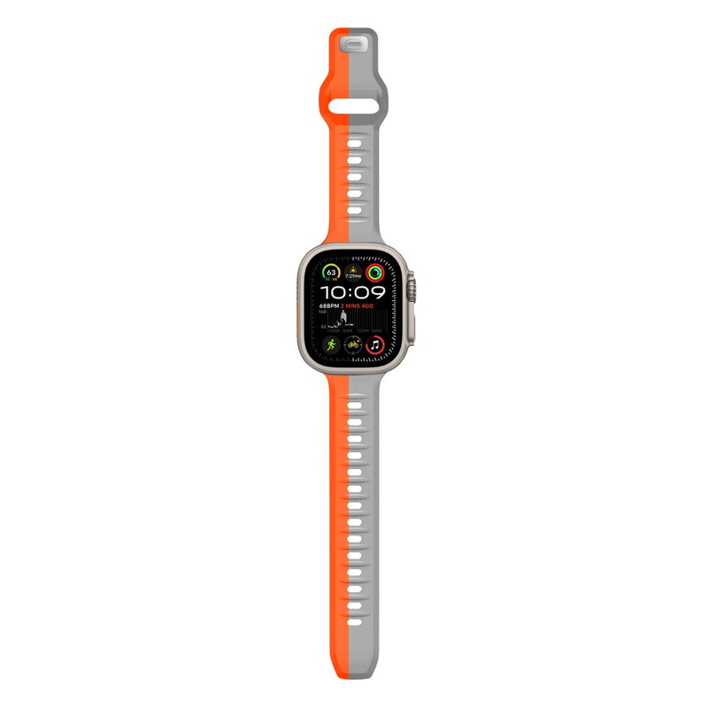 Prémium sportóra szíj az Apple Watch-hoz Narancs-Szürke