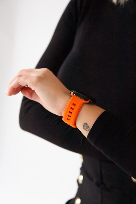 Prémium sportóra szíj az Apple Watch-hoz Narancs