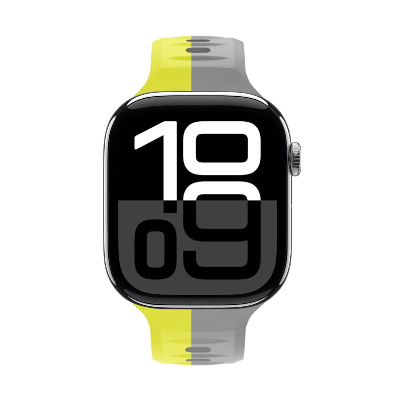 Prémium sportóra szíj az Apple Watch-hoz Sárga-Szürke