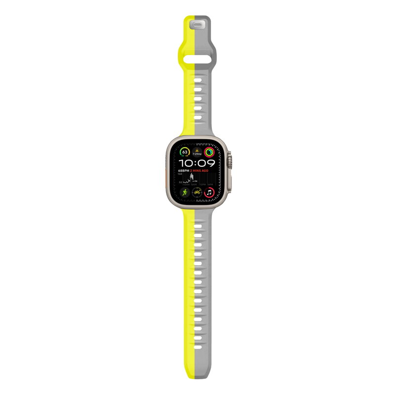Prémium sportóra szíj az Apple Watch-hoz Sárga-Szürke