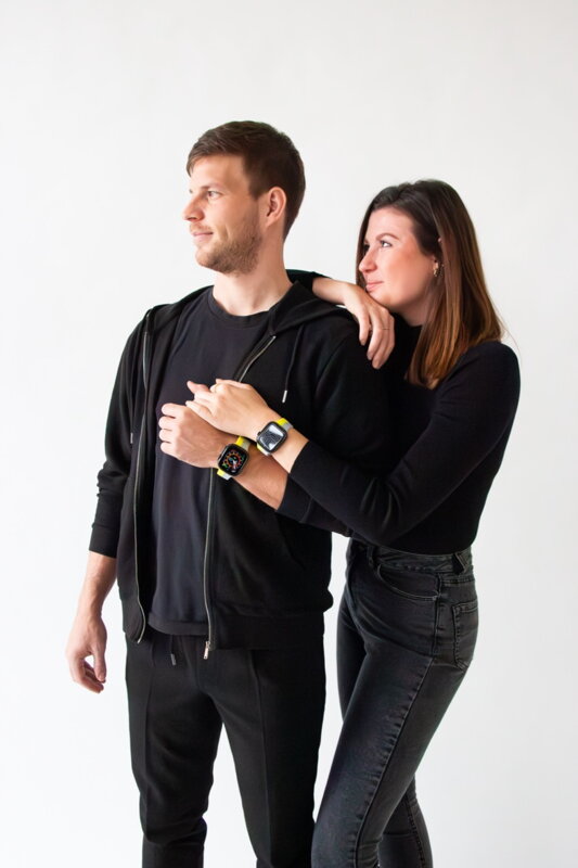 Prémium sportóra szíj az Apple Watch-hoz Sárga-Szürke