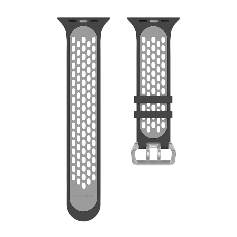 Sportóra szíj az Apple Watch-hoz Fekete-Szürke