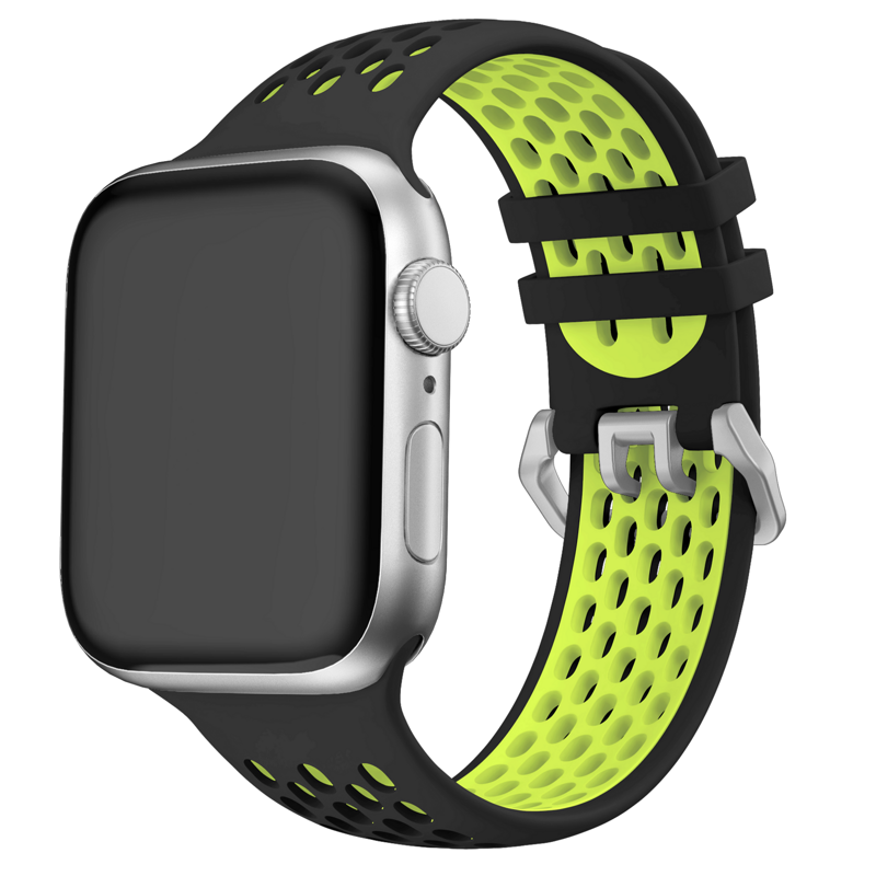 Sportóra szíj az Apple Watch-hoz Fekete-Sárga
