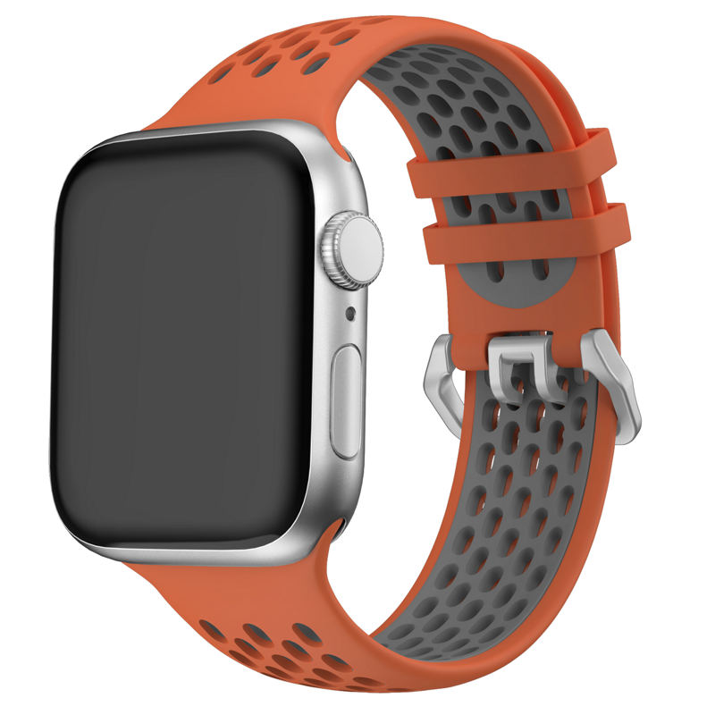 Sportóra szíj az Apple Watch-hoz Narancs-Szürke
