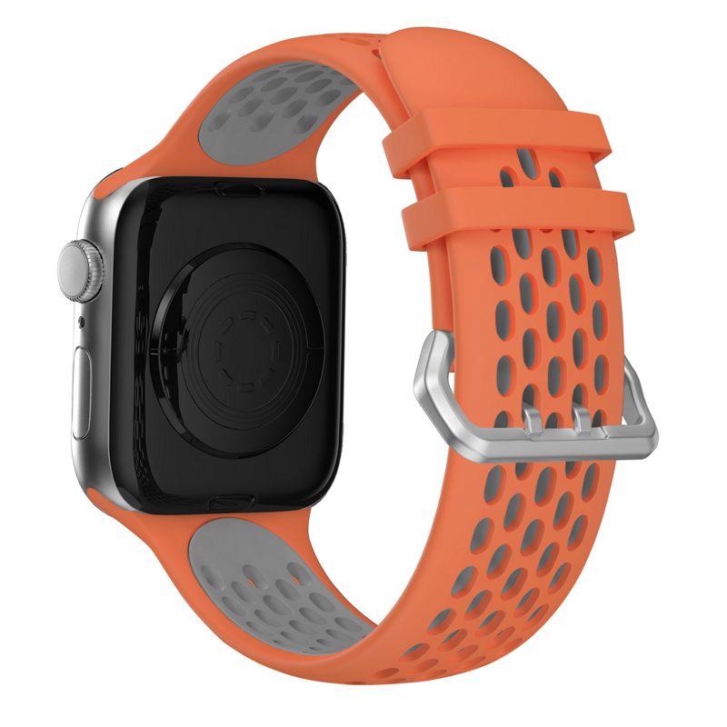 Sportóra szíj az Apple Watch-hoz Narancs-Szürke