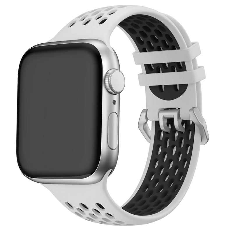 Sportóra szíj az Apple Watch-hoz Fehér-Fekete