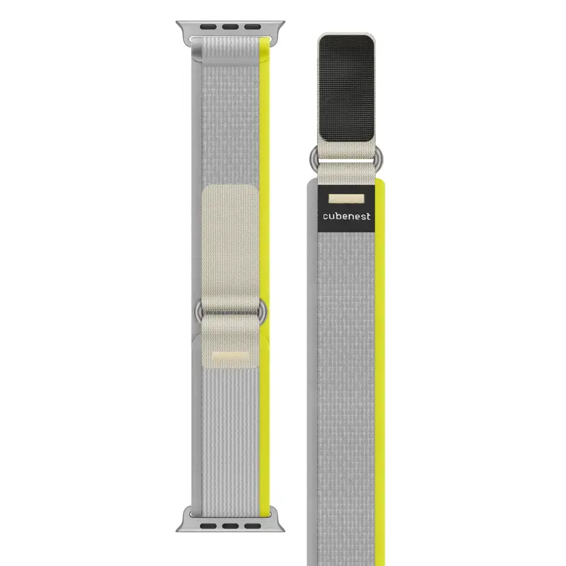 Apple Watch Trail Loop Sárga-Szürke szíj 