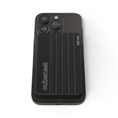 Cubenest Vezeték nélküli mágneses fekete power bank 5000 mAh S1B1