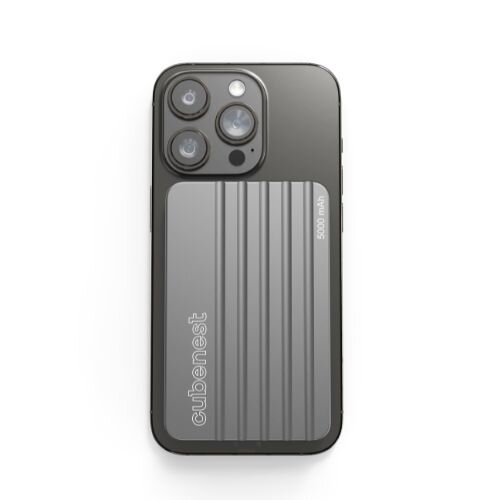 Cubenest Vezeték nélküli mágneses szürke power bank 5000 mAh S1B1