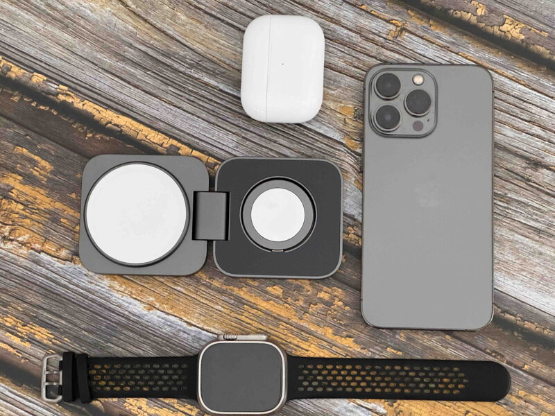 Cubenest 2 az 1-ben Összecsukható vezeték nélküli mágneses töltő S211