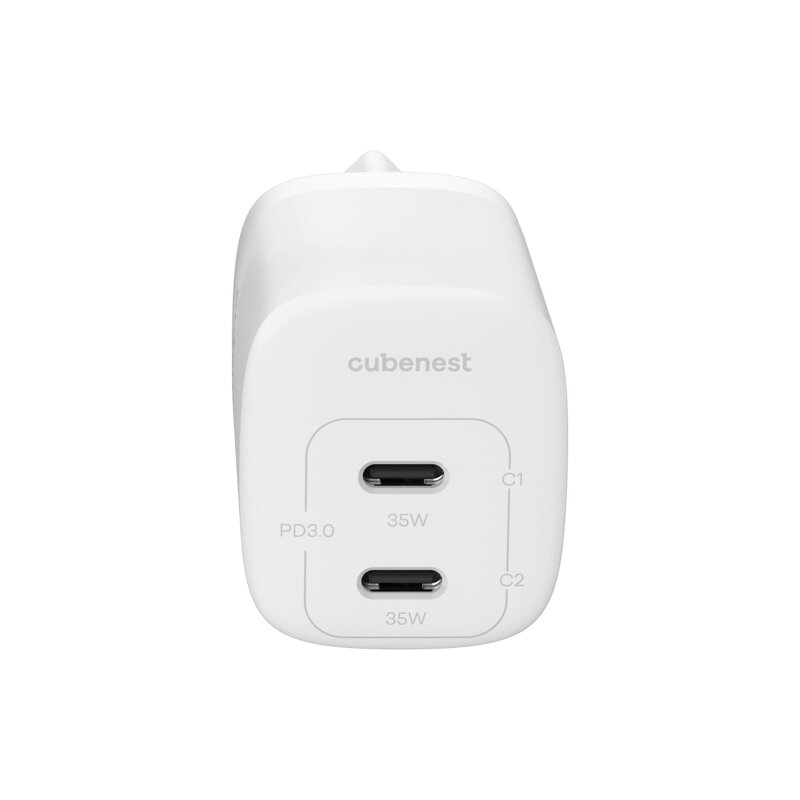 Cubenest PD GaN fehér töltő 35W S2D1