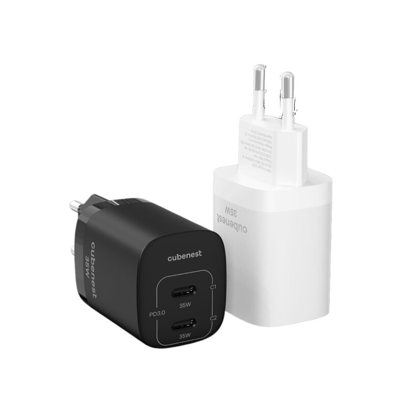 Cubenest PD GaN fekete töltő 35W S2D1