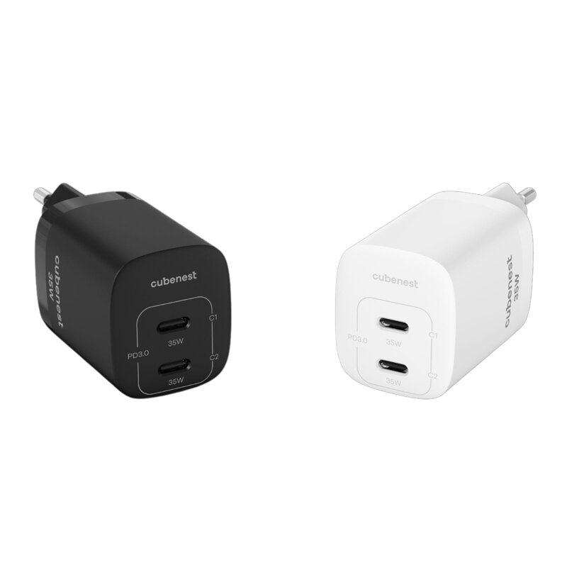 Cubenest PD GaN fekete töltő 35W S2D1