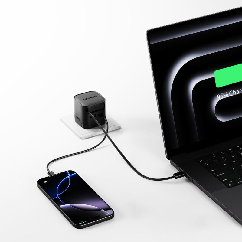 Cubenest PD GaN adapter kábellel 65W S3D2