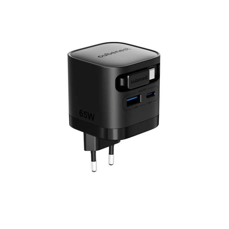 Cubenest PD GaN adapter kábellel 65W S3D2