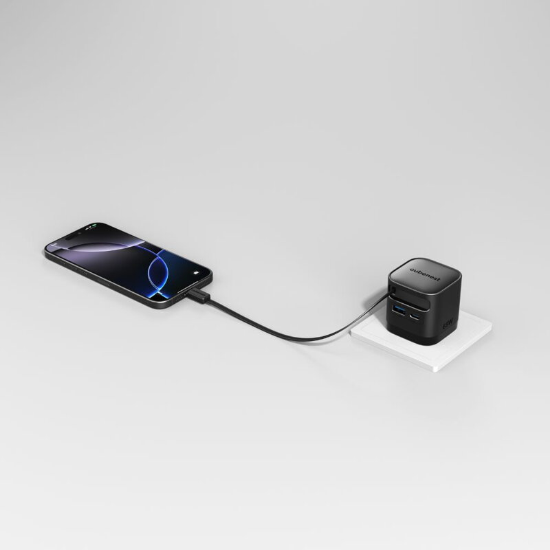 Cubenest PD GaN adapter kábellel 65W S3D2