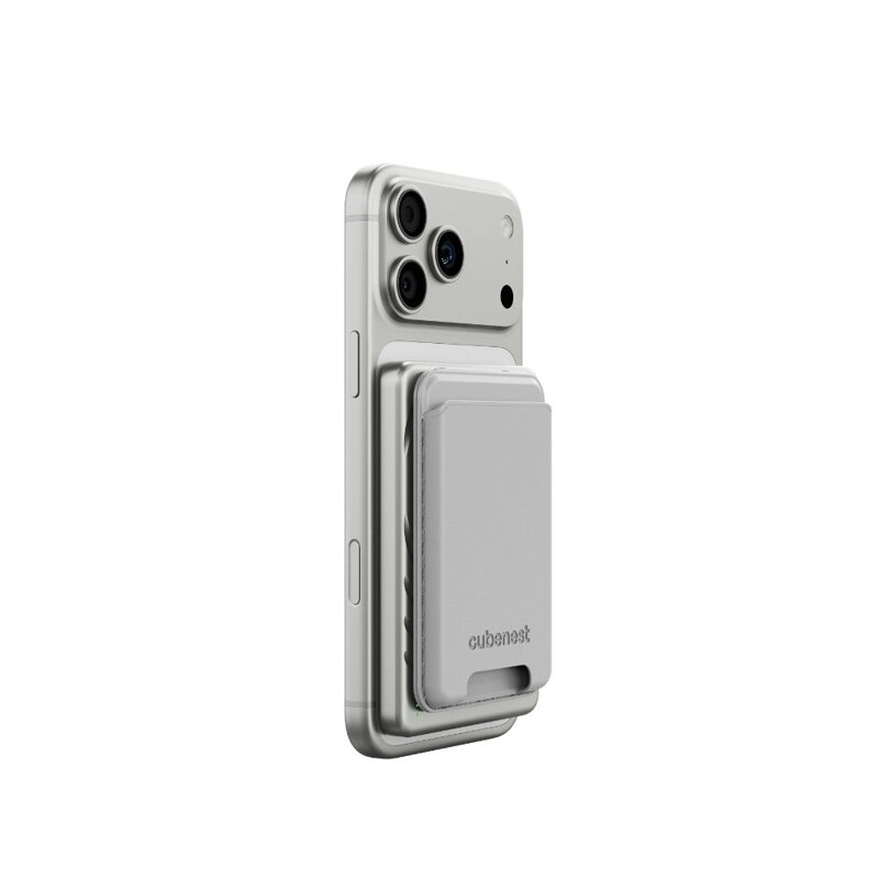 Cubenest Qi2 Vezeték nélküli mágneses ezüst power bank SlimDual 5000 mAh SQ1B3D