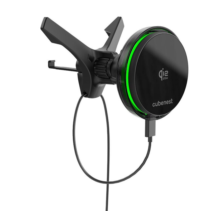 Cubenest Qi2.2 Hűtéssel ellátott vezeték nélküli mágneses autós töltő SQ1C3