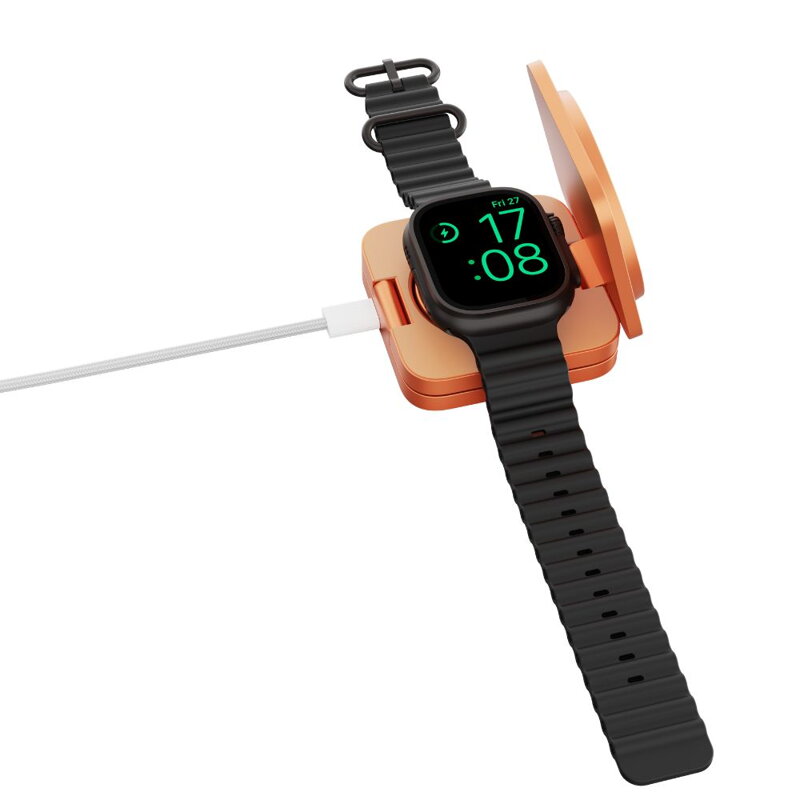 Cubenest Qi2.2 3 az 1-ben Összecsukható vezeték nélküli mágneses narancssárga töltő SQ312 Ultra